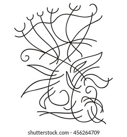 Abstract flower. Vector illustration.