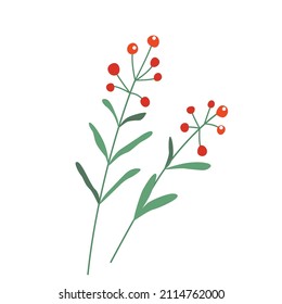 Abstract flower vector illustration isolated on white background in modern simple style