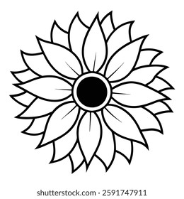 abstract flower vector illustration isolated on white