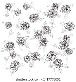 Abstract flower vector illustration material
