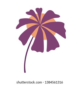 Abstract flower vector illustration. Organic concept style. Isolated on white background