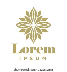 abstract flower, vector logo icon 
