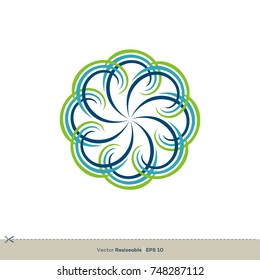 Abstract Flower Vector Logo Template Illustration Design. Vector EPS 10.