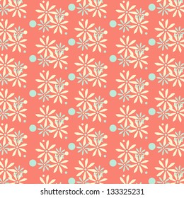 abstract flower vector pattern background