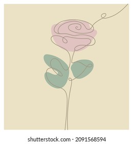 Abstract flower vector for printable wall art, easy to scale to bigger size without loss of resolution.