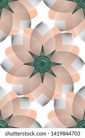 Abstract flower Vector Seamless Pattern. Vector graphics