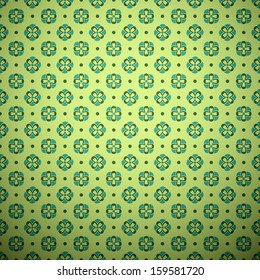 Abstract flower vector seamless pattern (tiling). Ecological texture can be used for printing onto fabric and paper or scrap booking. Green colors.
