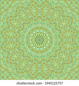 Abstract flower vector seamless pattern. Vintage endless symmetrical motif. Wall mandala swatch. Traditional seamless background design. Decor continuous pattern.