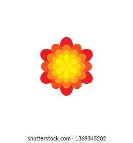 abstract flower vector symbol icon design 