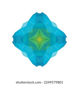 Abstract flower and vibrant shapes concept