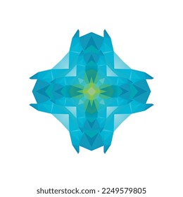 Concepto de flor abstracta y formas vibratorias