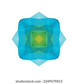 Abstract flower and vibrant shapes concept