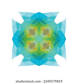 Abstract flower and vibrant shapes concept