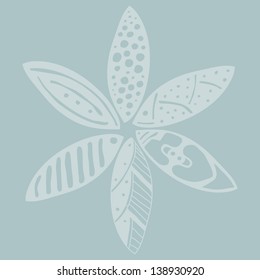 Abstract flower with vintage elements