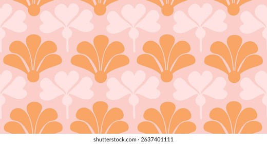 Abstract flower vintage seamless pattern background vector. Colorful botanical wallpaper with flower, foliage. Design for prints, cover, fabric, packaging, wall art, home decor.
