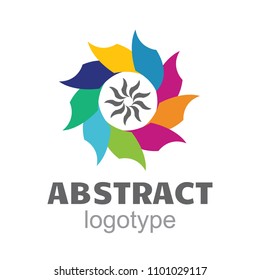 Abstract flower within flower logotype