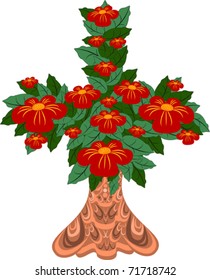 abstract flowering tree