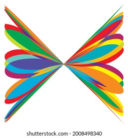 Abstrakte, blühende, farbige, abgerundete geometrische Formen, Designelemente. Mandala, Motivvektoren