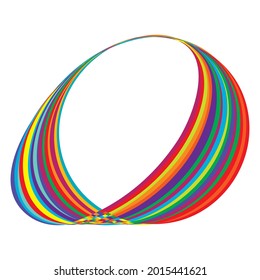 Abstract flower-like curvy, colourful, rounded vibrant geometric shapes, design elements. Mandala, motif vectors