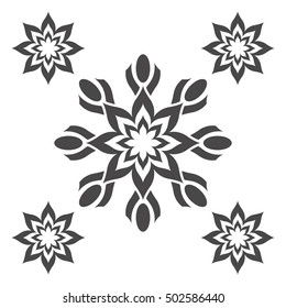 Abstract flower.Ornament Pattern.Decorative element.