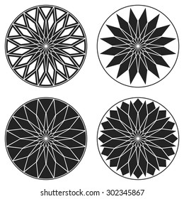 Abstract flower.Ornament Pattern.Decorative element collection