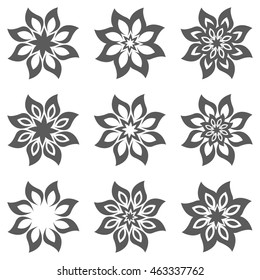 Abstract flower.Ornament Pattern.Decorative element collection