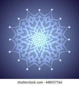 Abstract flower.Ornament Pattern.Decorative element.Neon background.