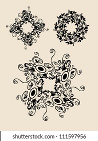 Abstract flowers 3. Element with floral ornament decoration. Use for any design you want.