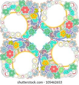 Abstract flowers background