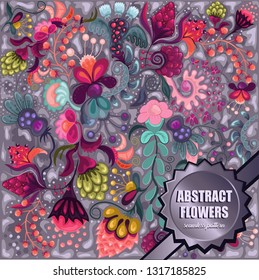 Abstract flowers background