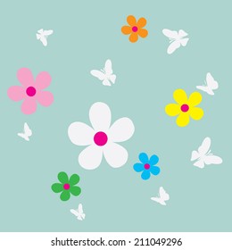 Abstract flowers background
