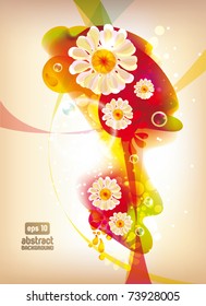Abstract flowers background