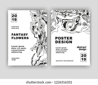 Abstract flowers background. It can be used for posters, cards, flyers, brochures, magazines and any kind of cover. EPS 10. Vector