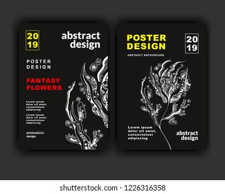 Abstract flowers background. It can be used for posters, cards, flyers, brochures, magazines and any kind of cover. EPS 10. Vector