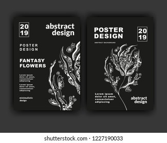 Abstract flowers background. It can be used for posters, cards, flyers, brochures, magazines and any kind of cover. EPS 10. Vector