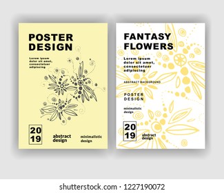 Abstract flowers background. It can be used for posters, cards, flyers, brochures, magazines and any kind of cover. EPS 10. Vector