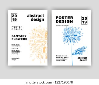 Abstract flowers background. It can be used for posters, cards, flyers, brochures, magazines and any kind of cover. EPS 10. Vector