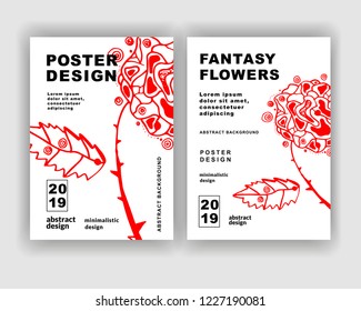 Abstract flowers background. It can be used for posters, cards, flyers, brochures, magazines and any kind of cover. EPS 10. Vector