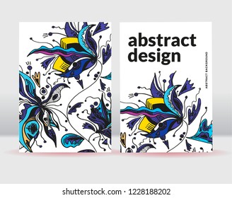 Abstract flowers background. It can be used for posters, cards, flyers, brochures, magazines and any kind of cover. EPS 10. Vector