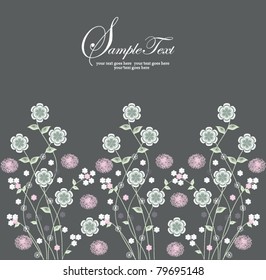 Abstract flowers background with place for text