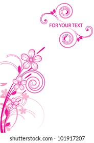 Abstract flowers background with place for your text