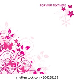 Abstract flowers background with place for your text