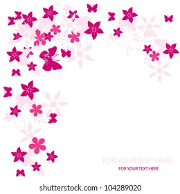 Abstract flowers background with place for your text