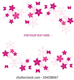 Abstract flowers background with place for your text