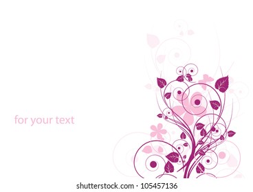 Abstract flowers background with place for your text