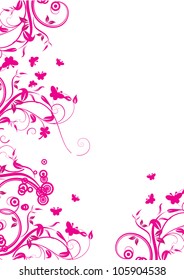 Abstract flowers background with place for your text