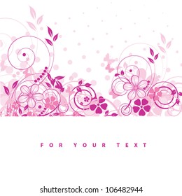Abstract flowers background with place for your text