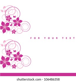 Abstract flowers background with place for your text