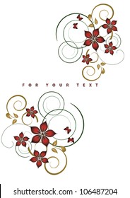 Abstract flowers background with place for your text
