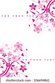 Abstract flowers background with place for your text